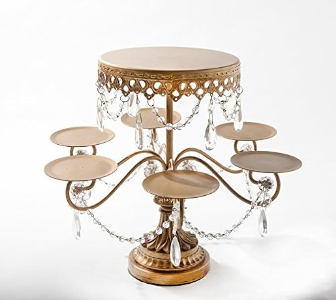 Opulent Treasures (Antique Gold) Tiered Dessert Stand, Chandelier Accents, Cupcake, Cake Pop, Mini C | Amazon (US)