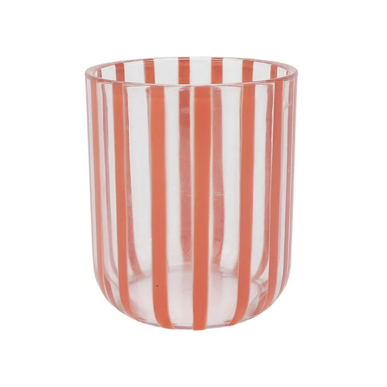 Mainstays by Becky G. & Alejandra 14-Ounce Short Acrylic Stripe Line Tumbler, Orange | Walmart (US)
