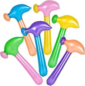ArtCreativity Neon Hammer Inflates, Set of 12, Fun Multicolored Inflatable Toys for Kids, Colorfu... | Amazon (US)
