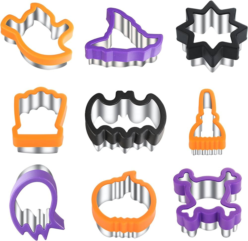 Halloween Cookie Cutters 9 Pieces 2" to 3" | Amazon (US)