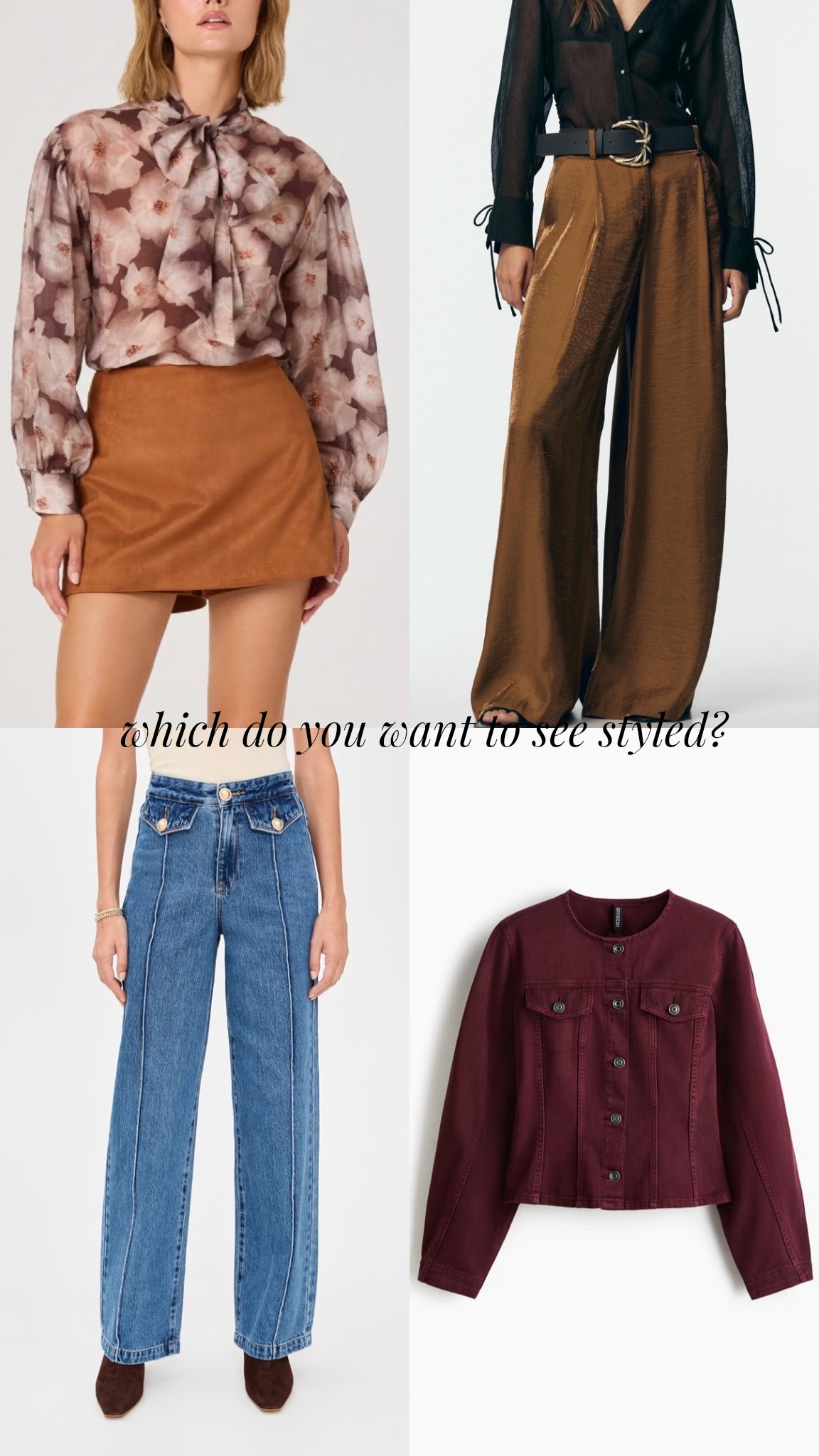 Comment which you want to see styled? 🤎

#LTKStyleTip