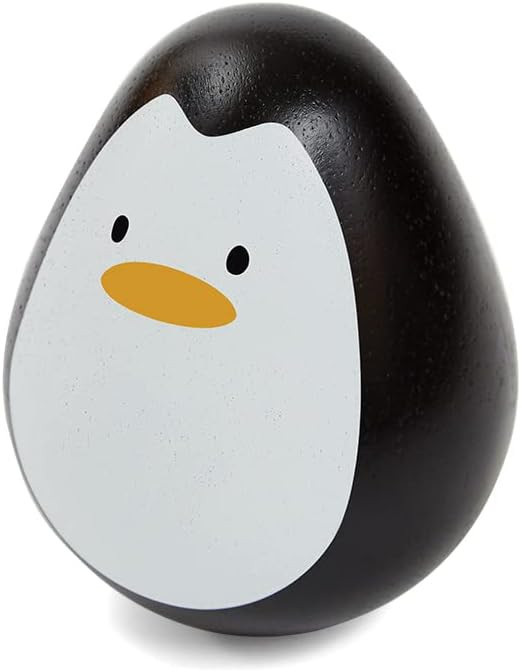 PlanToys Wooden Bounce Back Penguin Baby Toy (5200) | Sustainably Made from Rubberwood and Non-To... | Amazon (US)