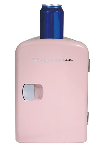 Frigidaire Mini Portable Compact Personal Fridge Cools & Heats, 4 Liter Capacity Chills Six 12 oz Cans, 100% Freon-Free & Eco Friendly, Includes Plugs for Home Outlet & 12V Car Charger - Pink | Amazon (US)