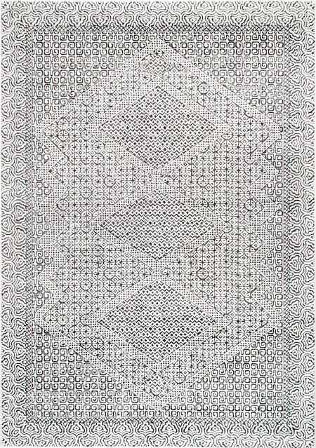 Light Gray Diamond Mosaic Area Rug | Rugs USA