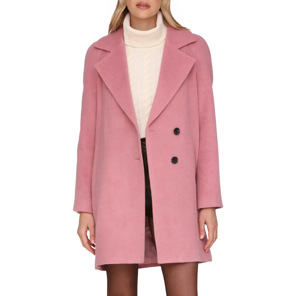 Avec Les Filles Walker Notch Lapel Coat in Wilted Rose at Nordstrom Rack, Size Small | Nordstrom Rack