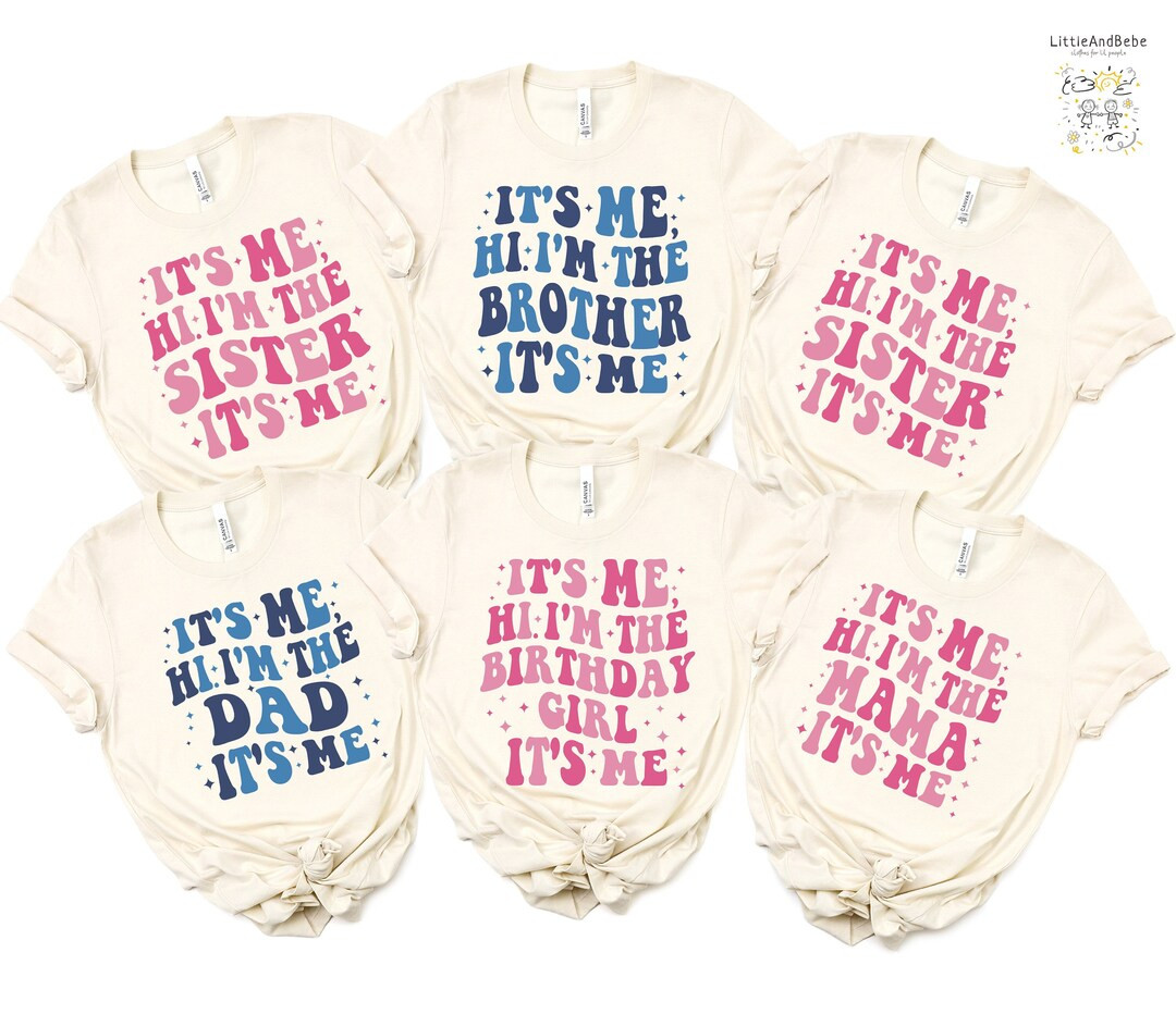 It's Me Hi I'm the Birthday Girl Shirts, Retro Matching Mom and Dad Birthday Shirts, Family Birth... | Etsy (US)