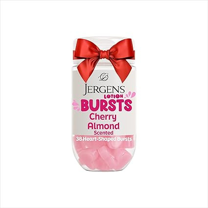 Jergens Cherry Almond Lotion Bursts, Squishy Heart-Shaped Moisturizer Bursts, Lotion Gifts for Te... | Amazon (US)