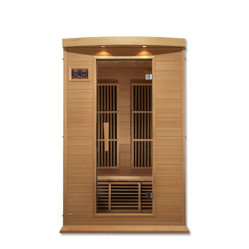 Dynamic Infrared Maxxus 2 - Person Bluetooth Compatible FAR Infrared Sauna in Hemlock | Wayfair North America