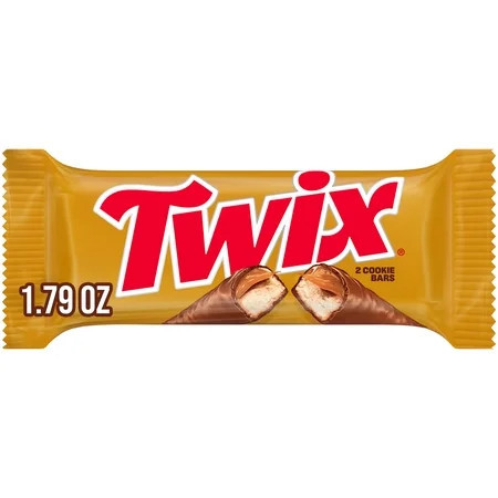 Twix Caramel Cookie Milk Chocolate Candy Bars, Full Size - 1.79 oz Pack | Walmart (US)