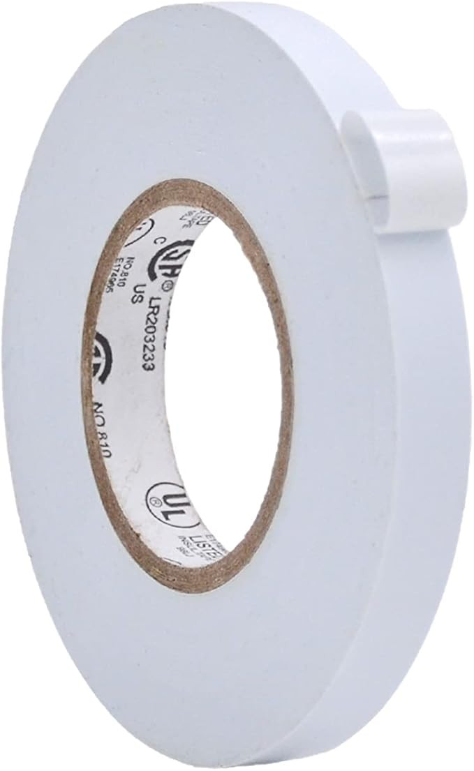 WOD ETC766 Professional Grade General Purpose White Electrical Tape UL/CSA Listed core. Vinyl Rub... | Amazon (US)