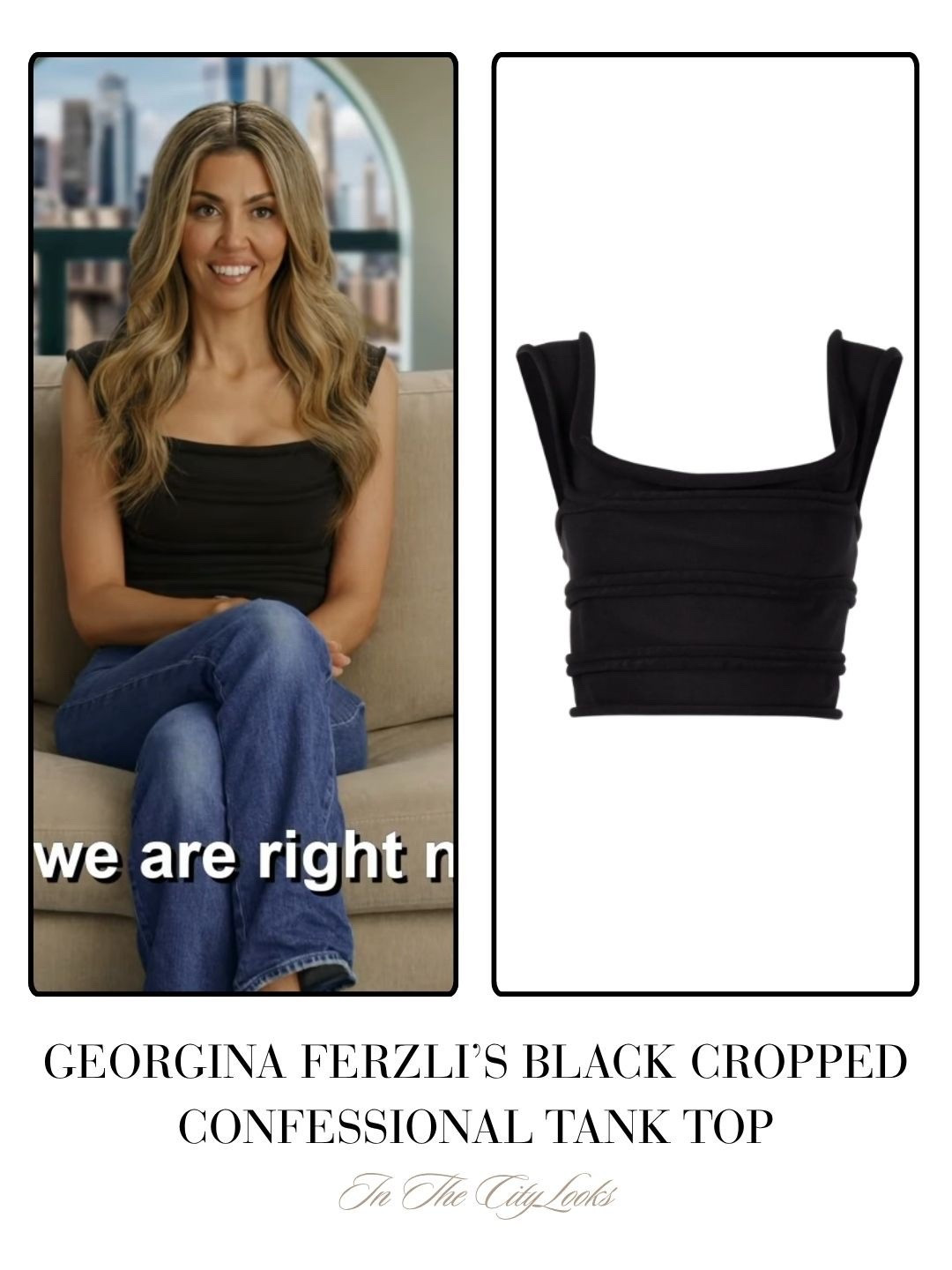 Georgina Ferzli’s Black Cropped Confessional Tank Top