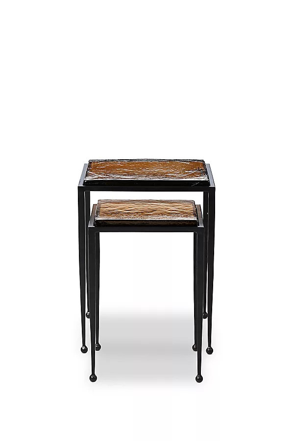 Dalston Square-Top Tapered-Leg Nesting End Table Set | Anthropologie (US)