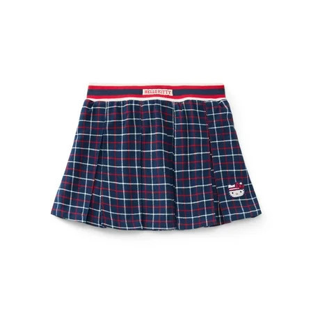 Wonder Nation x Hello Kitty Toddler Girls Cotton Plaid Pleated Skort, Sizes 12M-3T | Walmart (US)