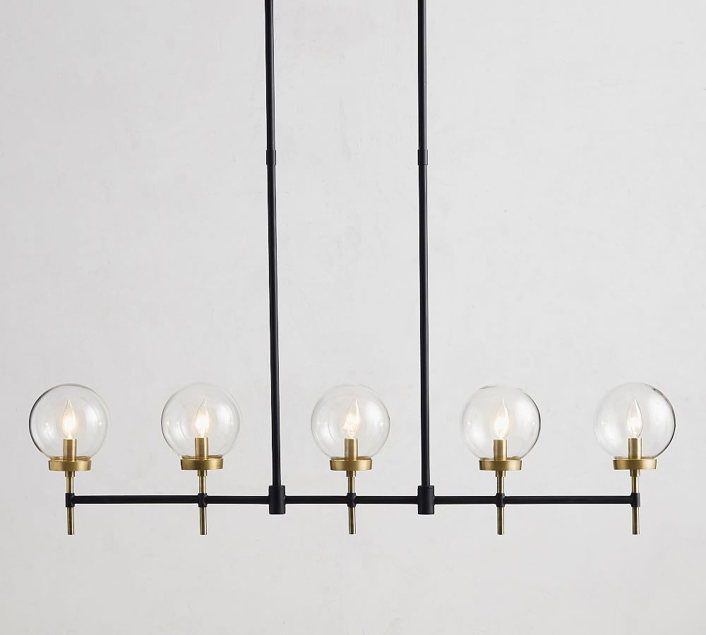 Camryn Glass Globe Linear Chandelier | Pottery Barn (US)
