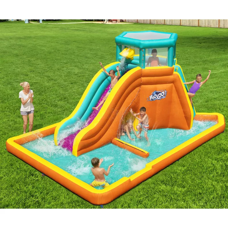 Bestway H2OGO! Tidal Tower Kids Backyard Giant Inflatable Outdoor Water Slide Sprinkler Wall Mega... | Target