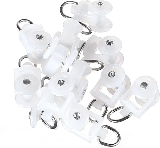 MroMax Curtain Track Rollers Plastic Twin Wheeled Carriers Drapery Rail Sliding Glider for Window... | Amazon (US)