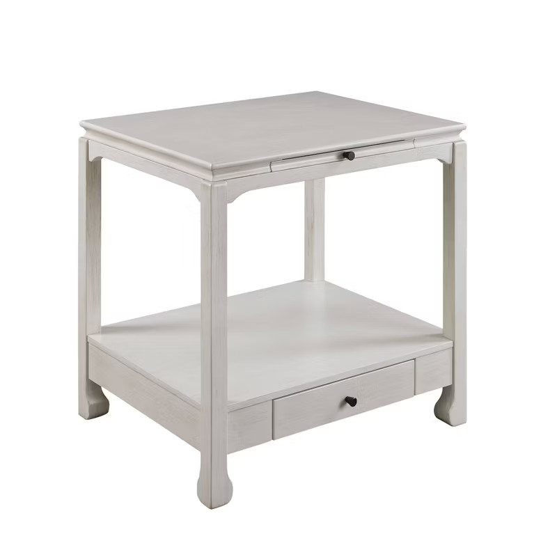 28" Seatlas Accent Table Antique White Finish - Acme Furniture | Target