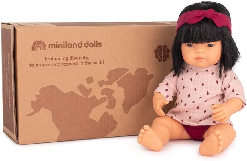 Miniland Asian Girl Baby Doll 15” with Clothes in Retail Box | Amazon (US)