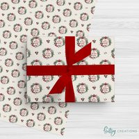 Personalized Wrapping Paper - Christmas Wreath Custom Made Gift Wrap With Any Name | Etsy (US)