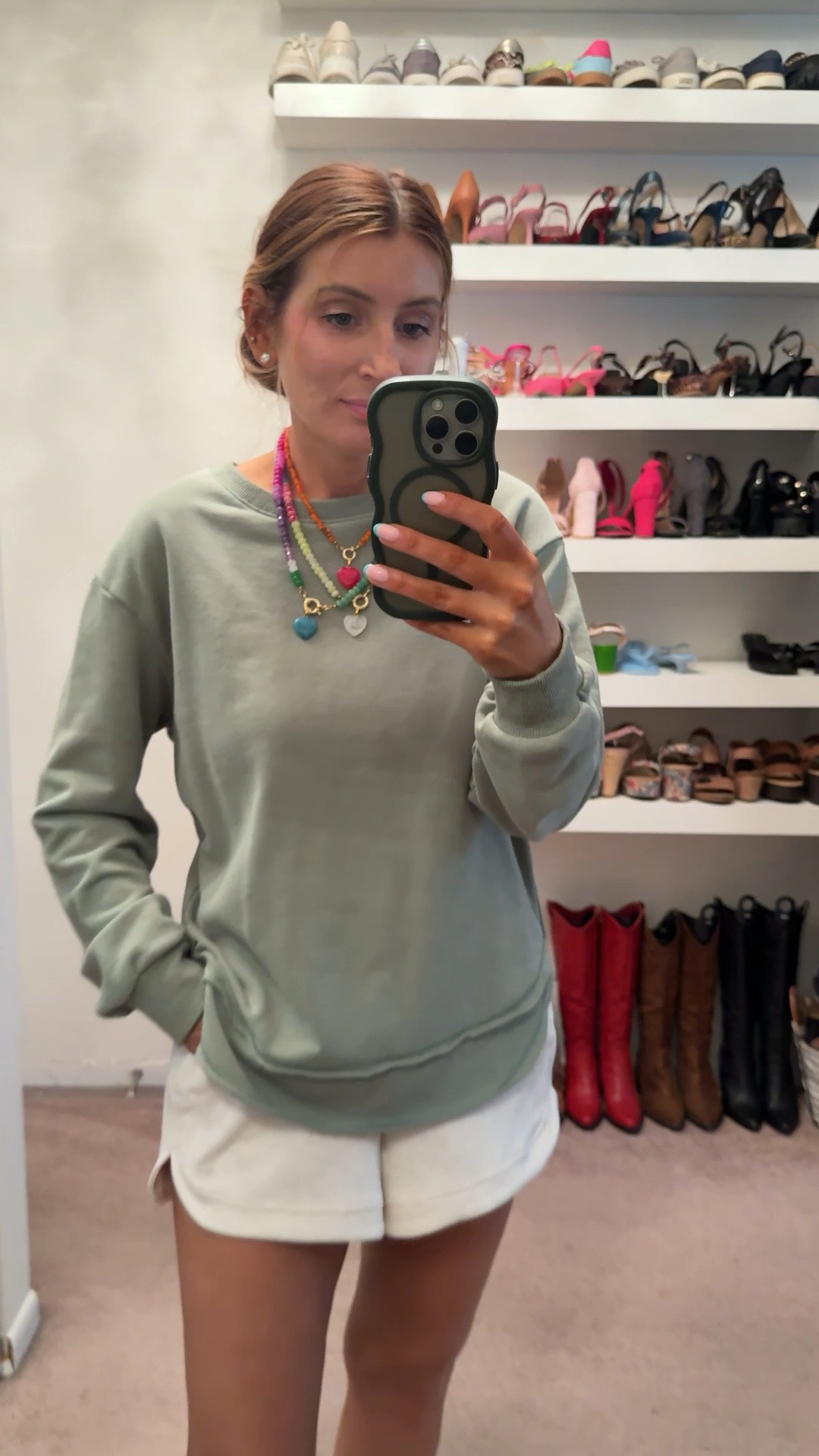 What I wore this morning to the farmers market
Amazon long pullover (size medium)
Walmart pull on shorts - super soft! (Size small)
Muk Luk sandals 
Colorful necklace set

Casual outfit, weekend outfit, mom outfit, spring outfit, on sale

#LTKSaleAlert #LTKootd #LTKSeasonal