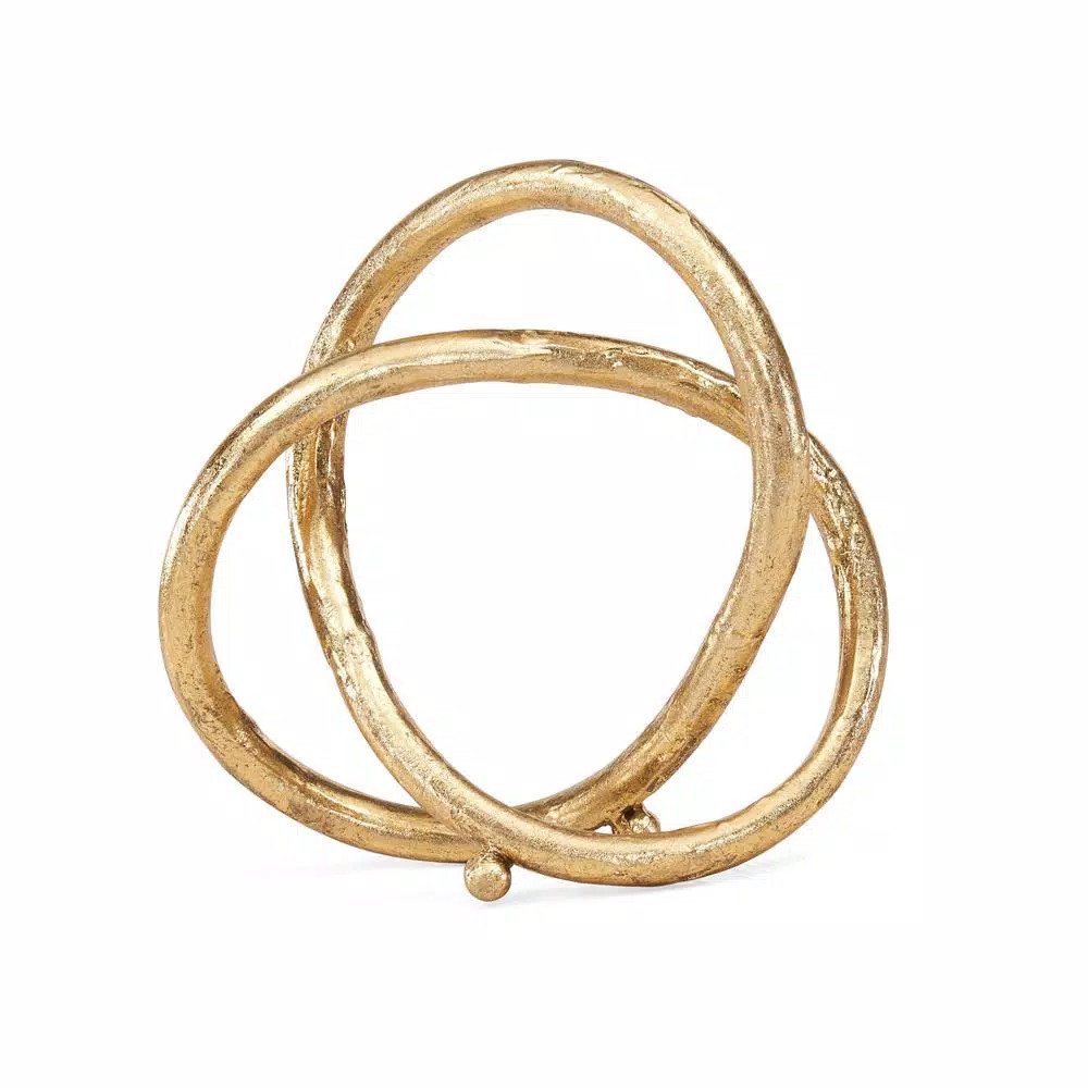 Gold Eternal Loop Metal Sculpture | The Home Depot