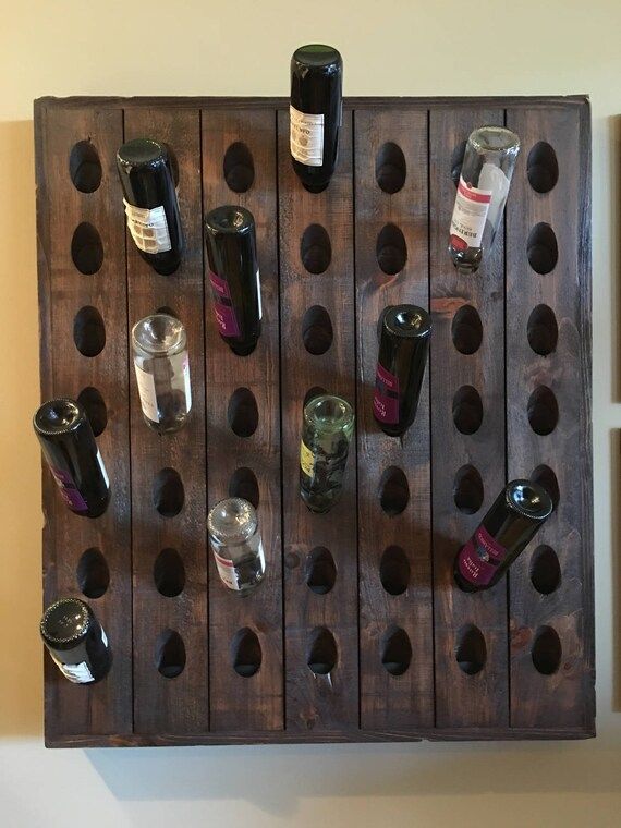 French Riddling Rack, Wine Rack, Riddling Rack, 49 Bottle Riddling Rack, Natural Walnut Finish | Etsy (US)