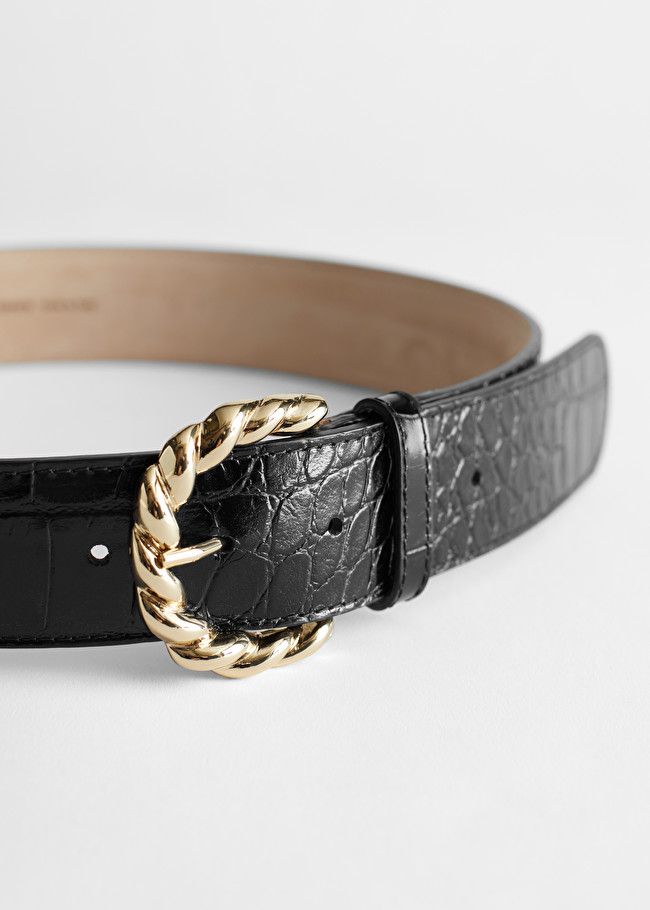 Braid Buckle Croco Leather Belt | & Other Stories (EU + UK)