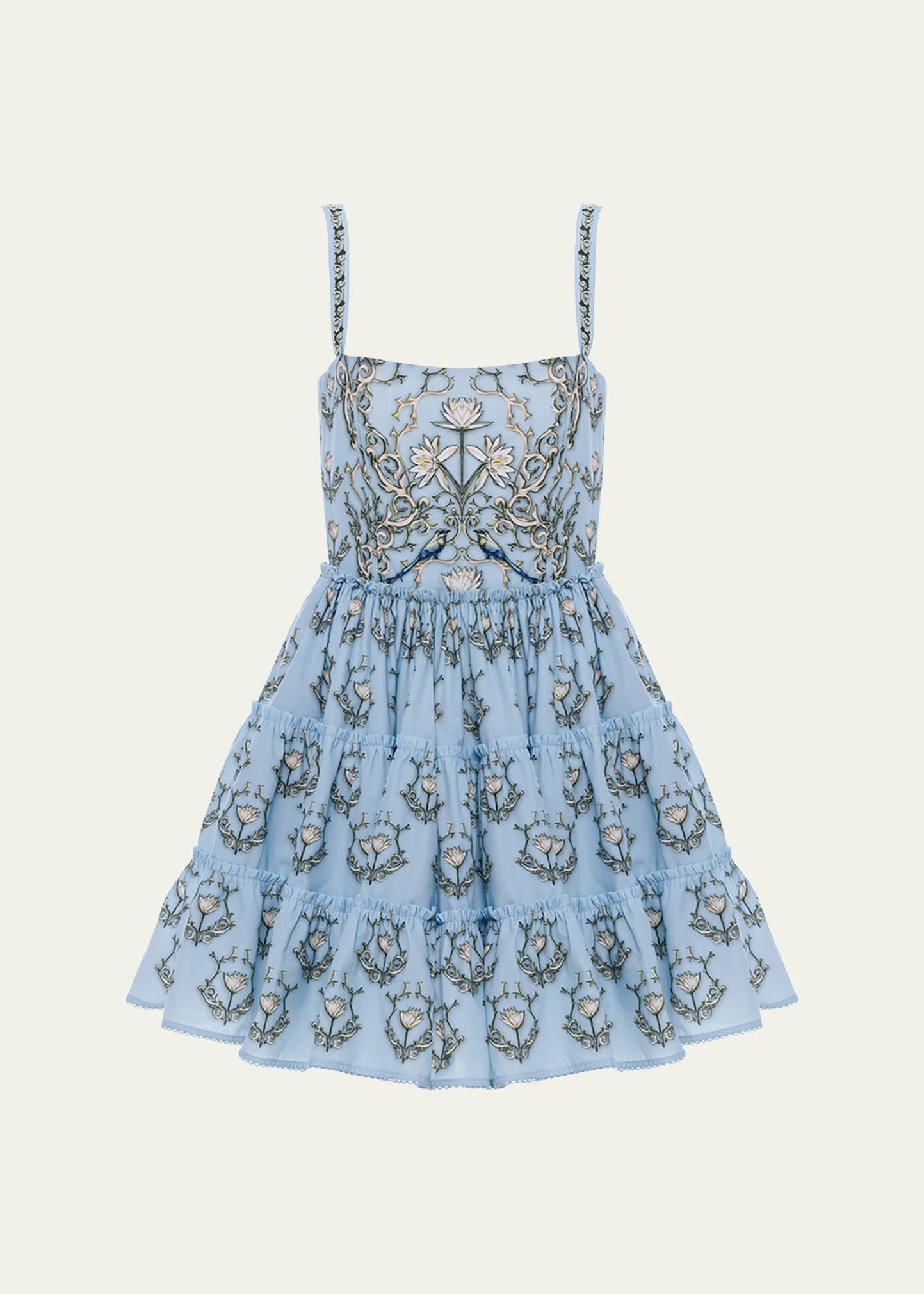 Agua by Agua Bendita Lima Soledad Tiered Mini Dress | Bergdorf Goodman