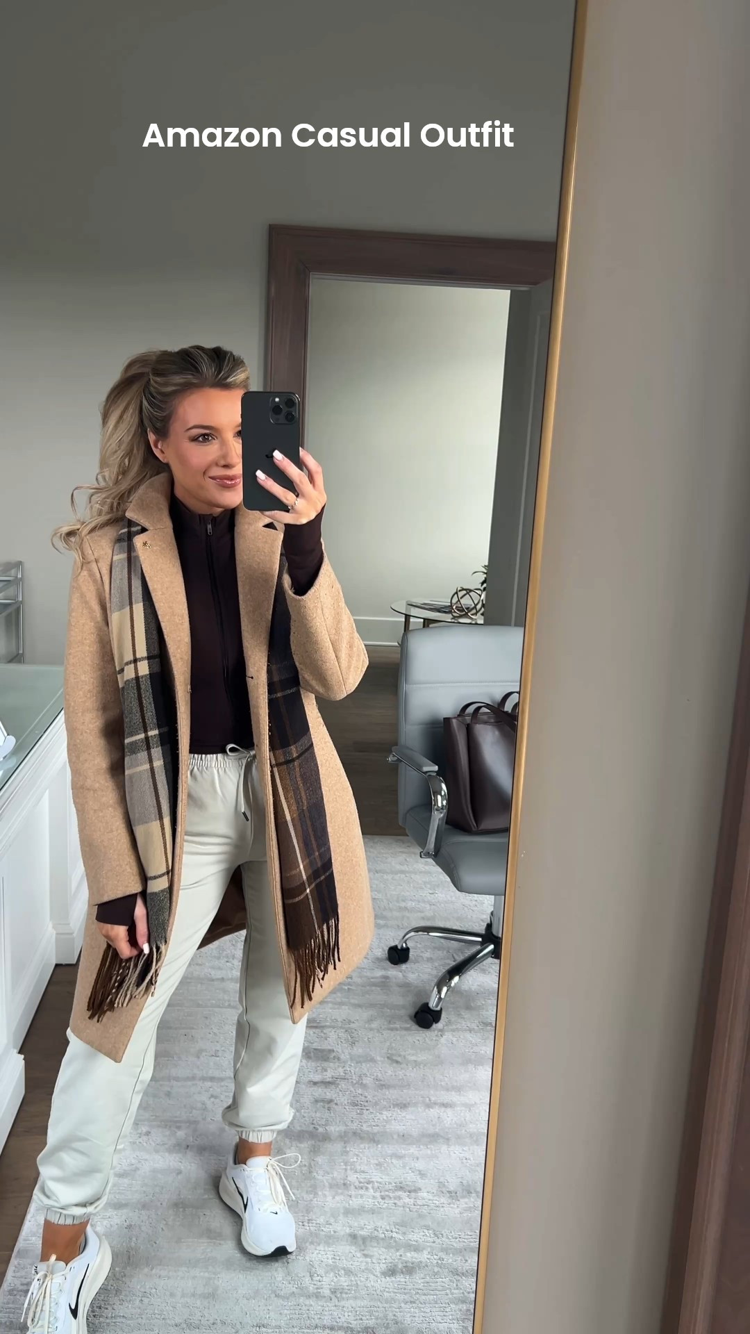 Amazon casual outfit!! Love how this winter casual outfit was easily elevated with a coat and scarf! Makes running errands or your travel day fit a little cuter! 

#LTKActive #LTKootd #LTKTravel