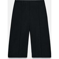 Zara - Straight Bermuda Shorts With Seam Zw Collection - Black - Xl - Woman | Zara UK