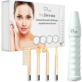 NuDerma Portable Handheld High Frequency Skin Therapy Wand Machine w/Neon – Anti-Aging - Skin T... | Amazon (US)