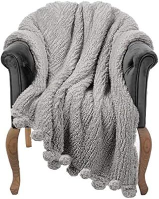 GREEN ORANGE Fleece Blanket Fuzzy Throw for Couch – 50x60, Grey – Soft, Plush, Fluffy, Sherpa... | Amazon (US)