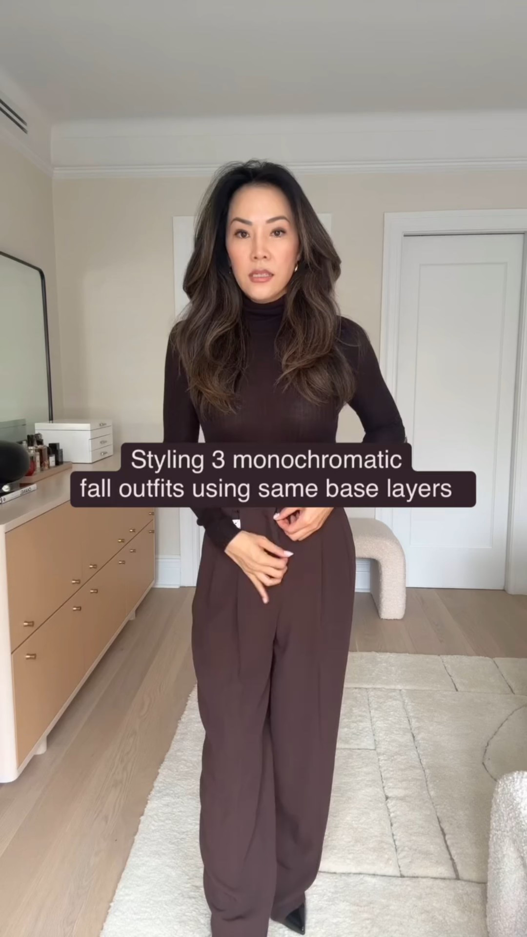 Monochromatic fall layers are always a favorite. 🤎 Linked similar pieces to recreate this look—soft base layers, tailored trousers, and a structured jacket for an easy, polished outfit.

#winteroutfit #neutraloutfit #monochromelook #chiclayers #elevatedbasics #classicstyle #ltkfashion #ltkstyle #outfitinspo #chioutfit



#LTKSeasonal #LTKWorkwear #LTKootd