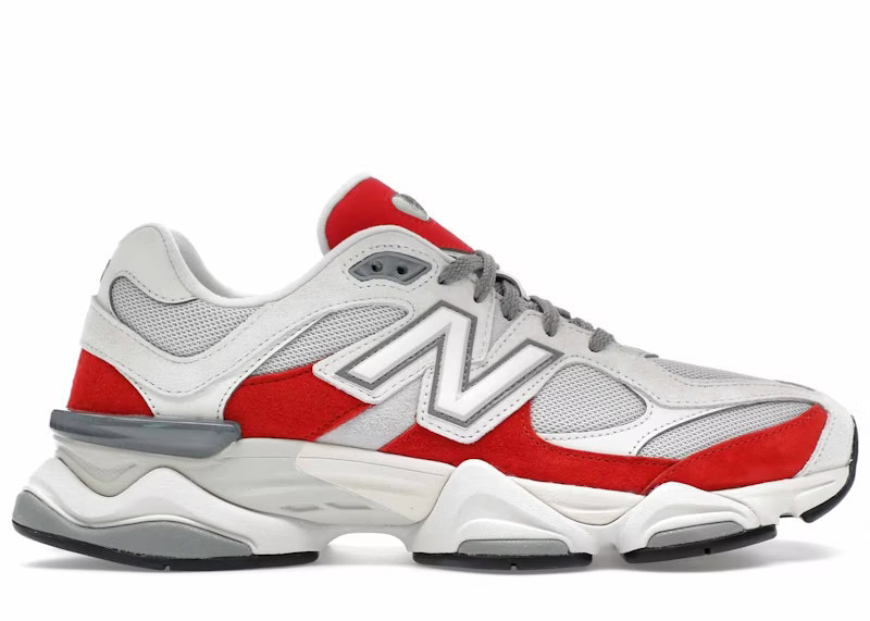 Men's New Balance 9060 Sneakers in White/Grey/Red | StockX