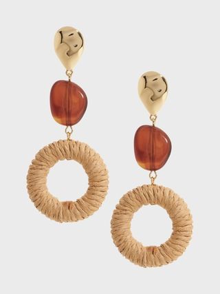 Raffia Resin Statement Earrings | Banana Republic (US)