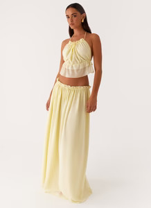 Zaya Maxi Skirt - Yellow | Peppermayo (Global)