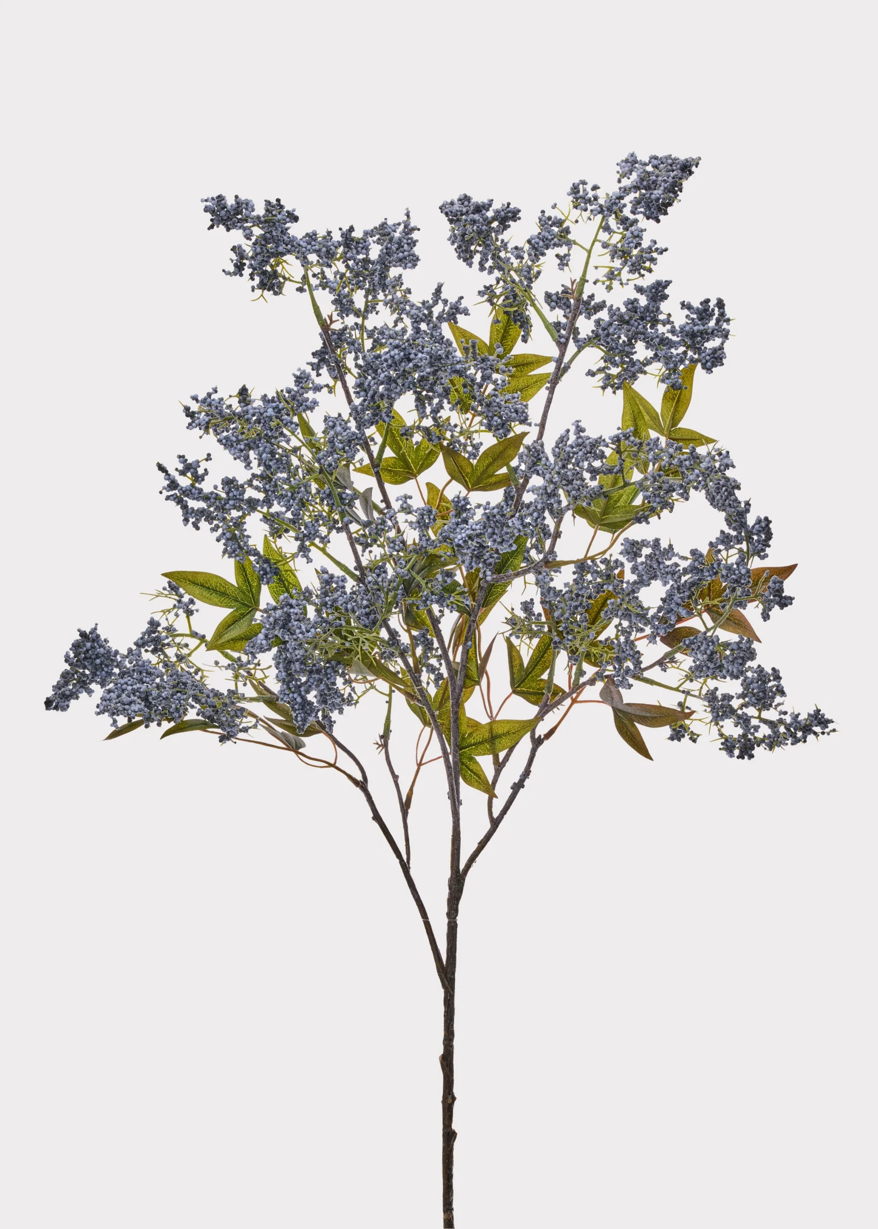 Artificial Wild Plum Berry Branch in Blue - 43" | Afloral