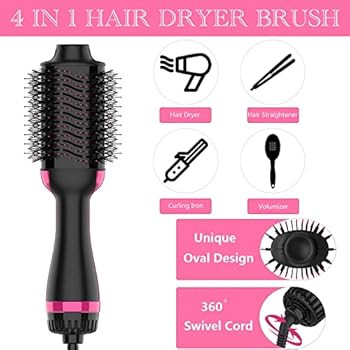 Hair Dryer Brush Blow Dryer Brush in One, 4 in 1 One-Step Hair Dryer and Styler Volumizer with Ne... | Amazon (US)