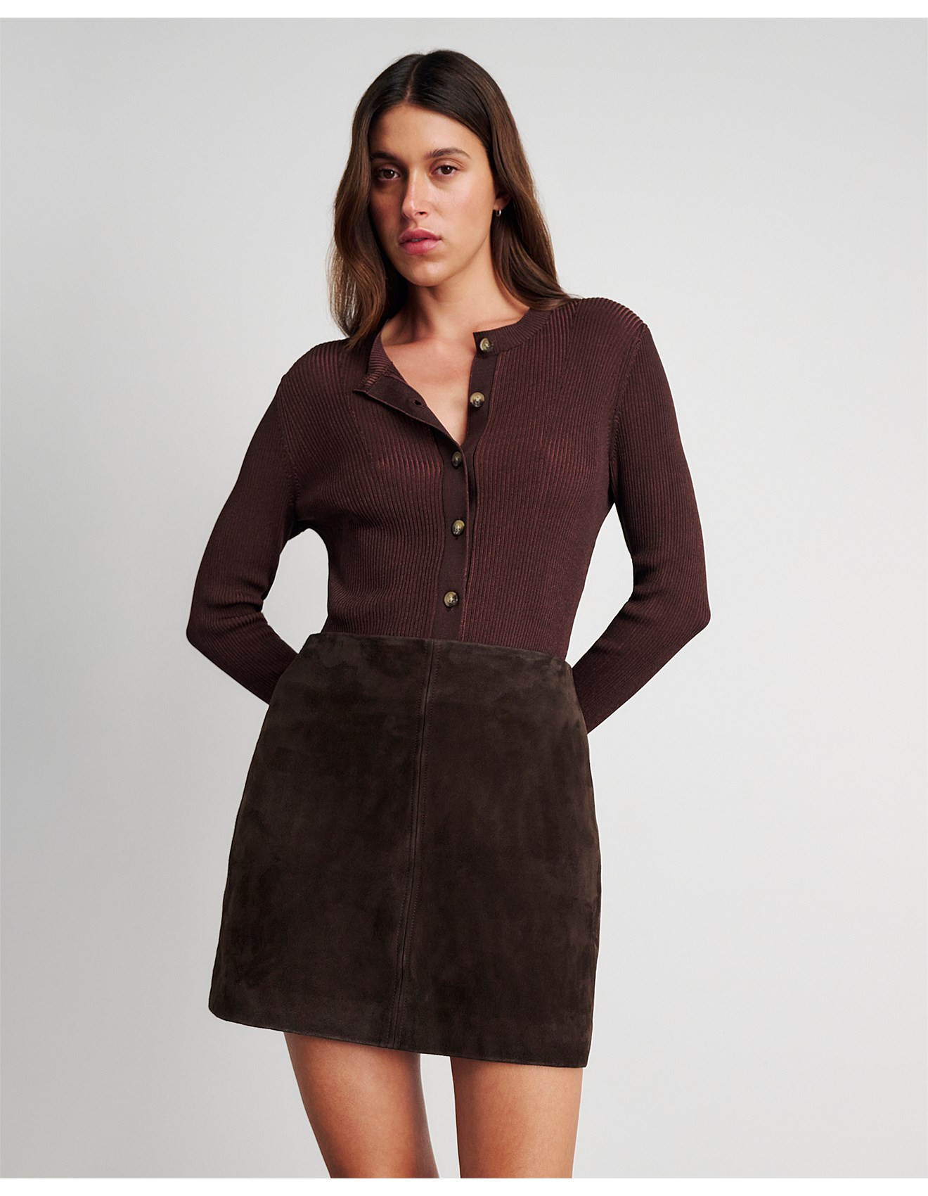 OPHELIA SUEDE MINI SKIRT | David Jones (Australia & New Zealand)