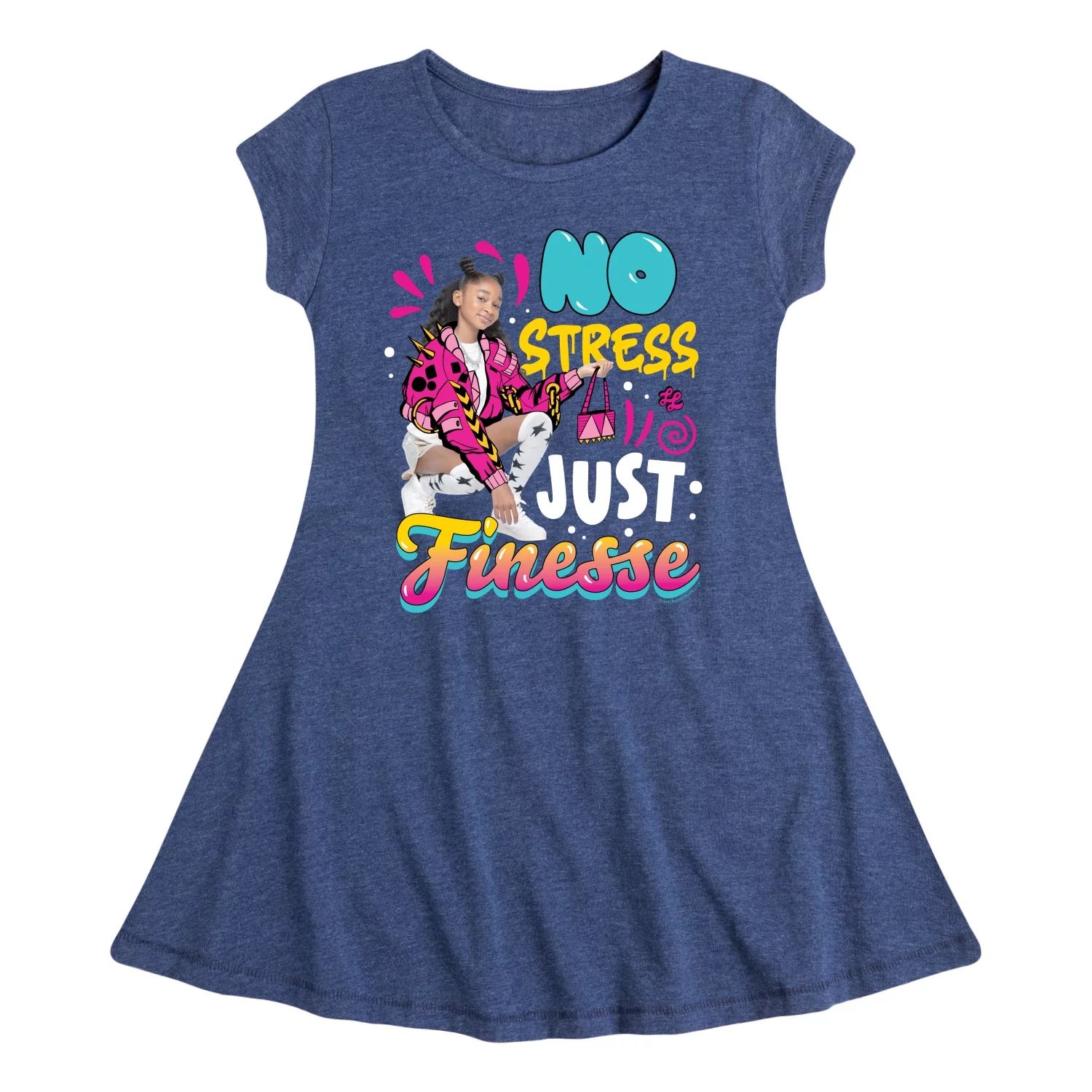 Lay Lay - No Stress Just Finesse - Youth Girls Fit And Flare Dress | Walmart (US)