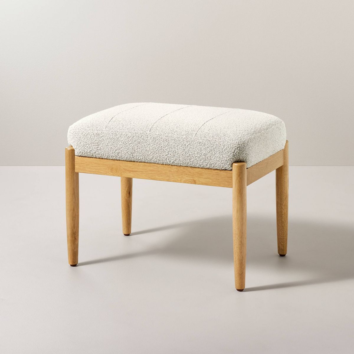 Boucle Upholstered Wood Ottoman - Hearth & Hand™ with Magnolia | Target