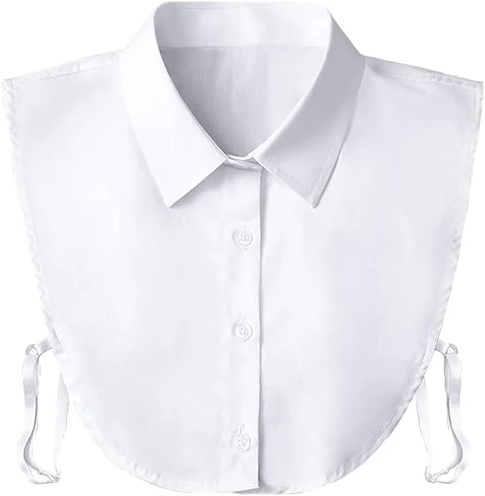 Fake Collar Detachable Dickey Collar Half Shirts Round Collar Blouse False Collar Top for Women G... | Walmart (US)