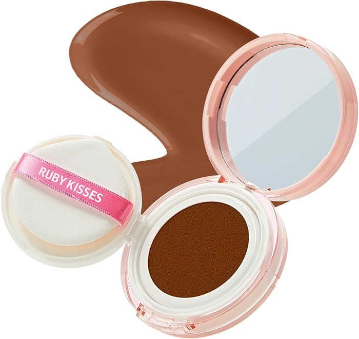 Ruby Kisses Cushion Foundation, Full Coverage Korean Makeup, Lightweight & Long Lasting, All Day ... | Amazon (US)