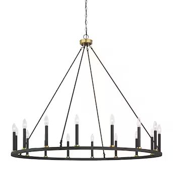 ACROMA Agen 16-Light Blacksmithbrass Farmhouse LED Dry rated Chandelier | Lowe's