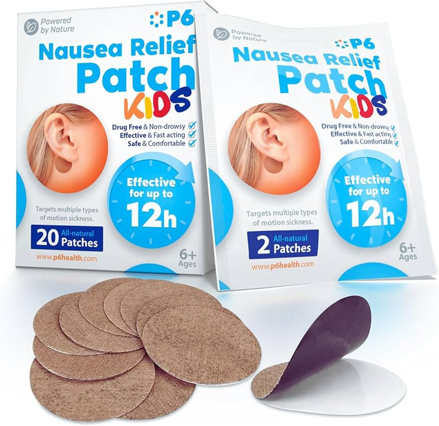 P6 Motion Sickness Patches for Kids - All Natural Sea Sickness Patches for Cruise and Car - Non D... | Amazon (US)
