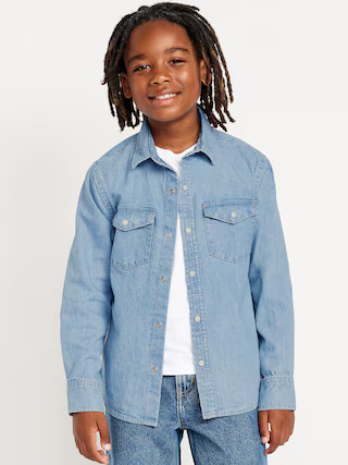 Long-Sleeve Pocket Jean Shirt for Boys | Old Navy (US)