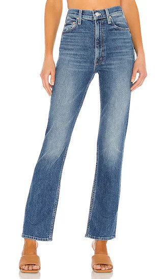 MOTHER High Waisted Rider Skimp in Blue. - size 25 (also in 23, 24, 26, 27, 28, 29, 30, 33) | Revolve Clothing (Global)