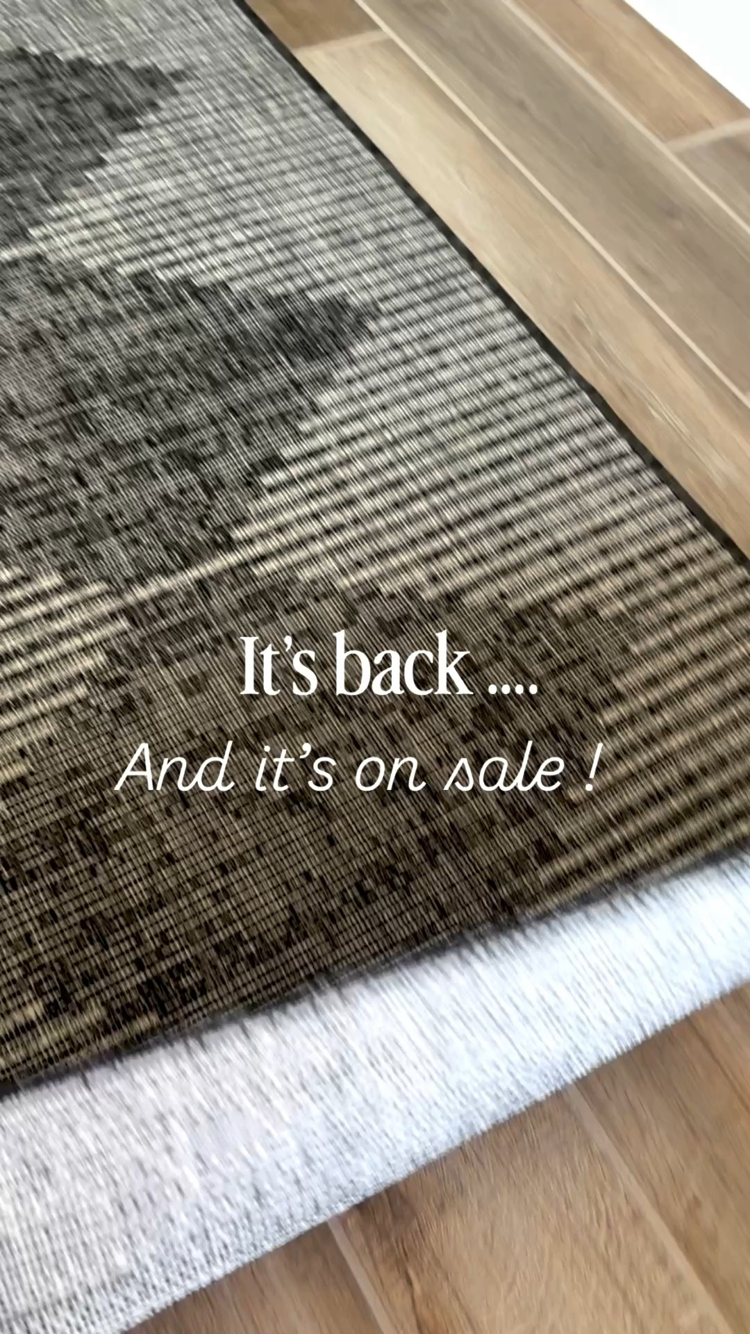 This striking area rug serves as an ultramodern foundation for your indoor or outdoor living space. It is power-loomed from stain-resistant polypropylene and features a geometric design in hues of charcoal gray and cream. 

#LTKHome