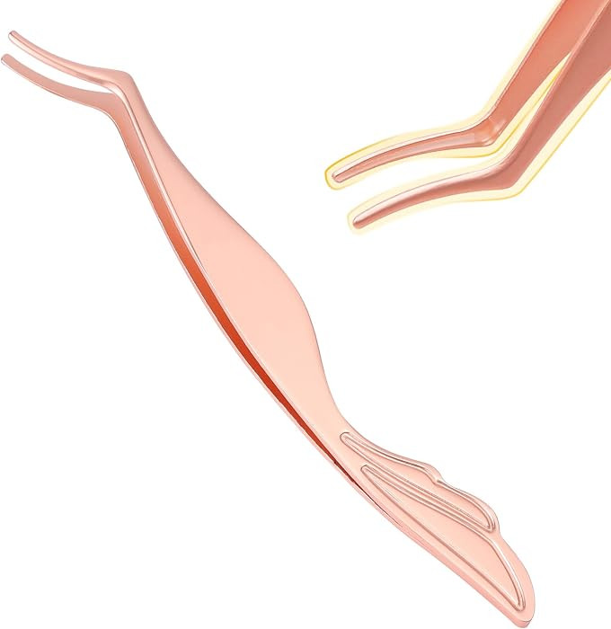 Pretty memory Easy-Clean Lash Applicator Tool for Strip & Cluster Lashes, Curved Stainless Steel ... | Amazon (US)