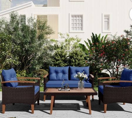 Flash Sale! Don’t wait to order this 4-piece outdoor furniture set online! Save up to $695!  
kimbentley, front porch, deck, entryway, patio,

#LTKWedding #LTKSeasonal #LTKHome